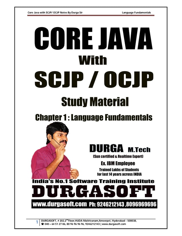 Core_Java_with_SCJP_OCJP_Notes_By_Durga.pdf | Programming Languages ...