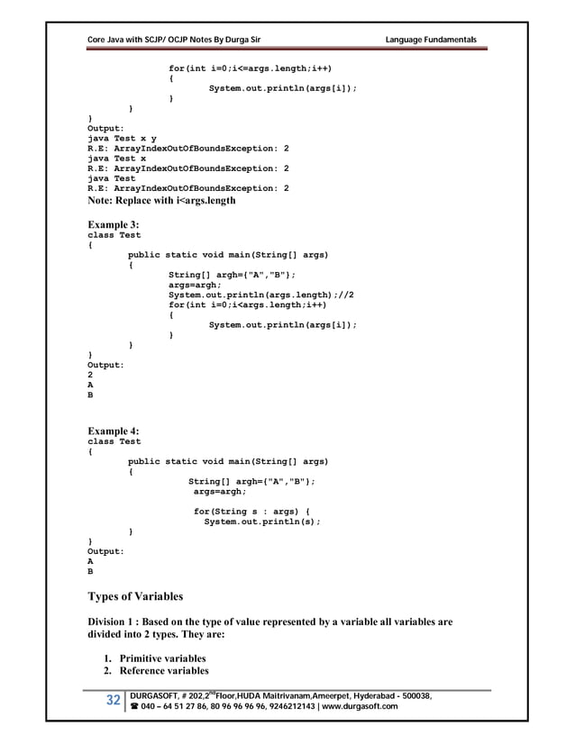 Core_Java_with_SCJP_OCJP_Notes_By_Durga.pdf | Programming Languages ...