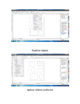 Duplicar objeto
Aplicar relleno uniforme