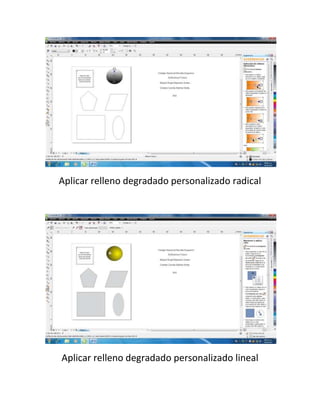 Aplicar relleno degradado personalizado radical
Aplicar relleno degradado personalizado lineal