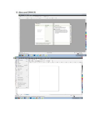 1) Abre corel DRAX X5




2)
 