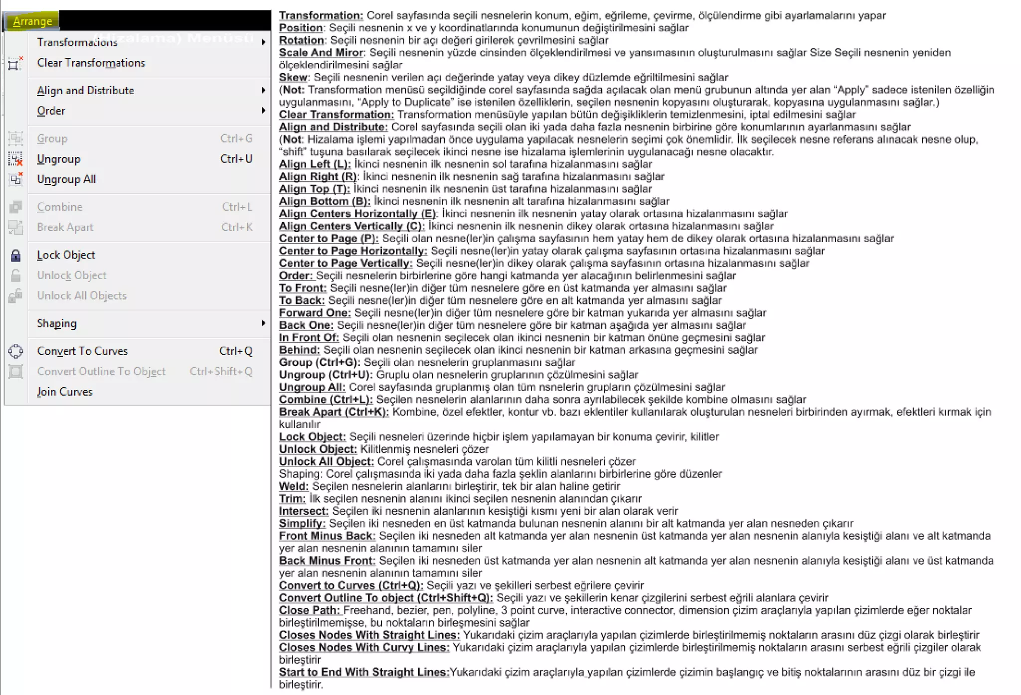 Coreldraw x5_x6_Menüler