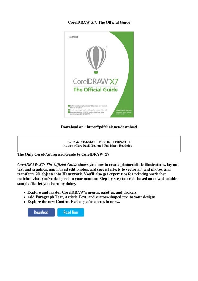 coreldraw x7 the official guide download