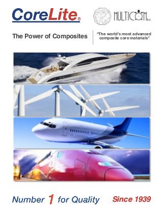 The Power of Composites
“The world’s most advanced
composite core materials”
Since 1939
 