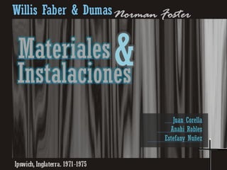 Materiales &
Instalaciones
                   Juan Corella
                  Anahi Robles
                Estefany Nuñez
 