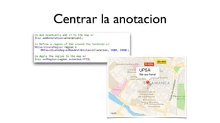 Centrar la anotacion
 