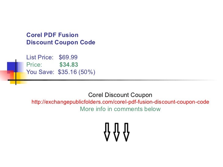 Corel pdf fusion discount coupon code