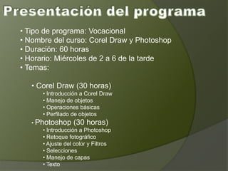 Corel Draw X4Presentación personal Nombre