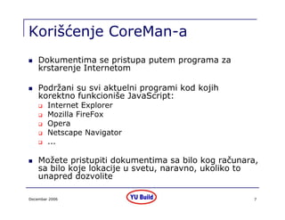 Coreman   Prezentacija