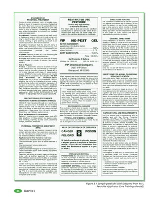 CHAPTER 344
Figure 3.1 Sample pesticide label (adapted from MSU
Pesticide Applicator Core Training Manual).
 