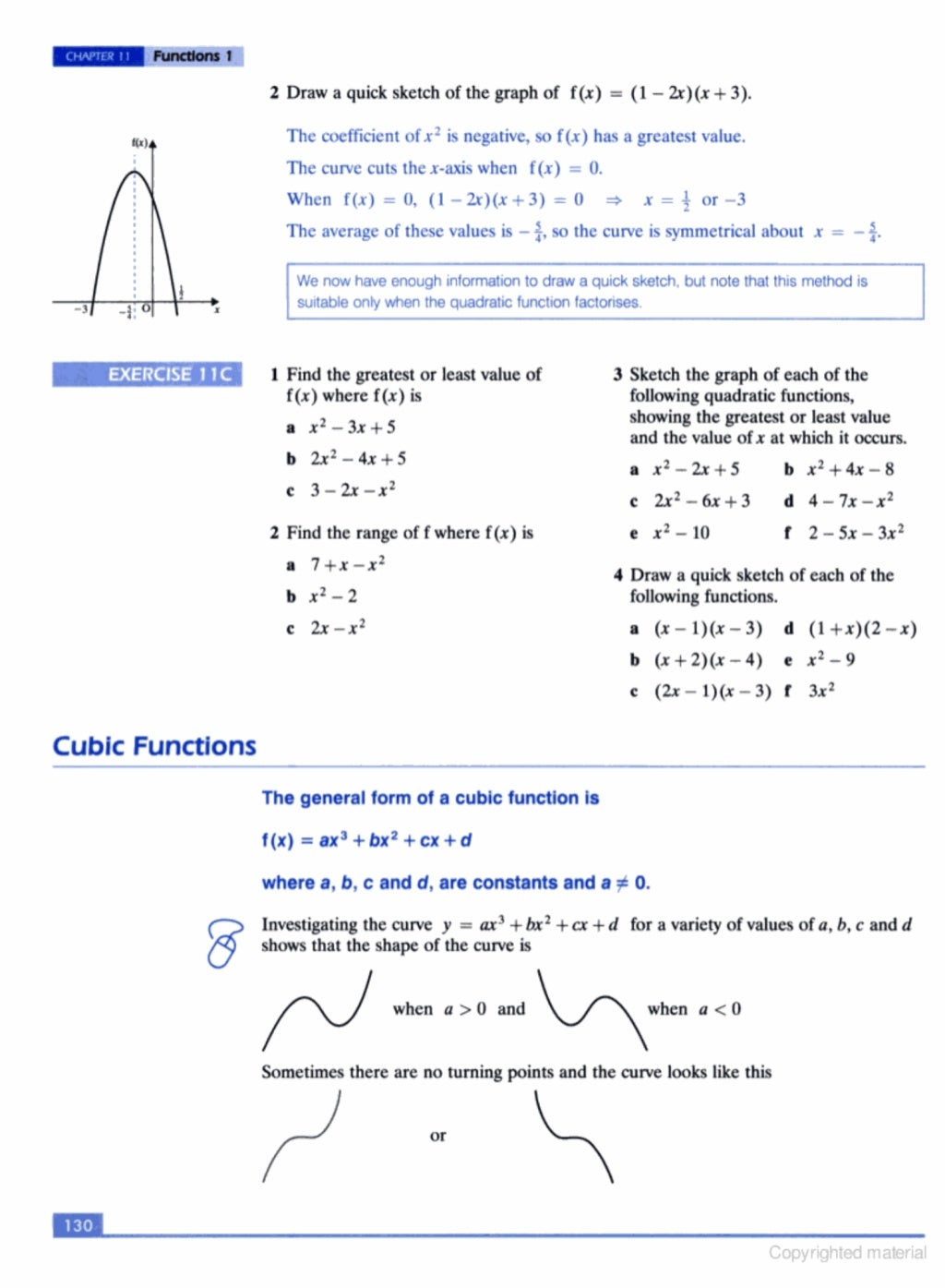 Core mathematics for advanced level Functions