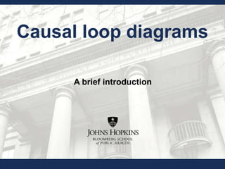 Causal loop diagrams
A brief introduction
 