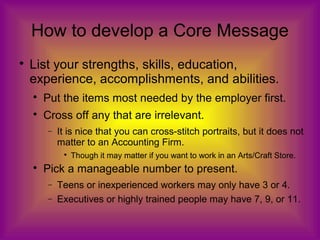 Core messages | PPT