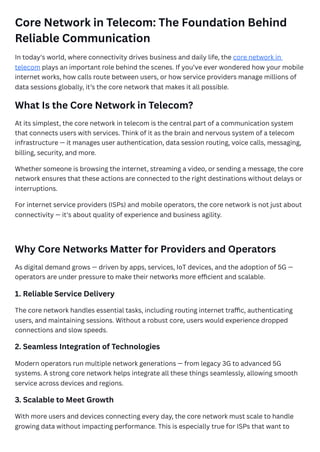 Session Telecom Core Network in Telecom by ComCode Technology.pdf