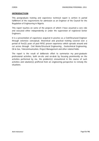 Coren Paper for Registered Engineering Personnel _ Maliki Muhammed | PDF