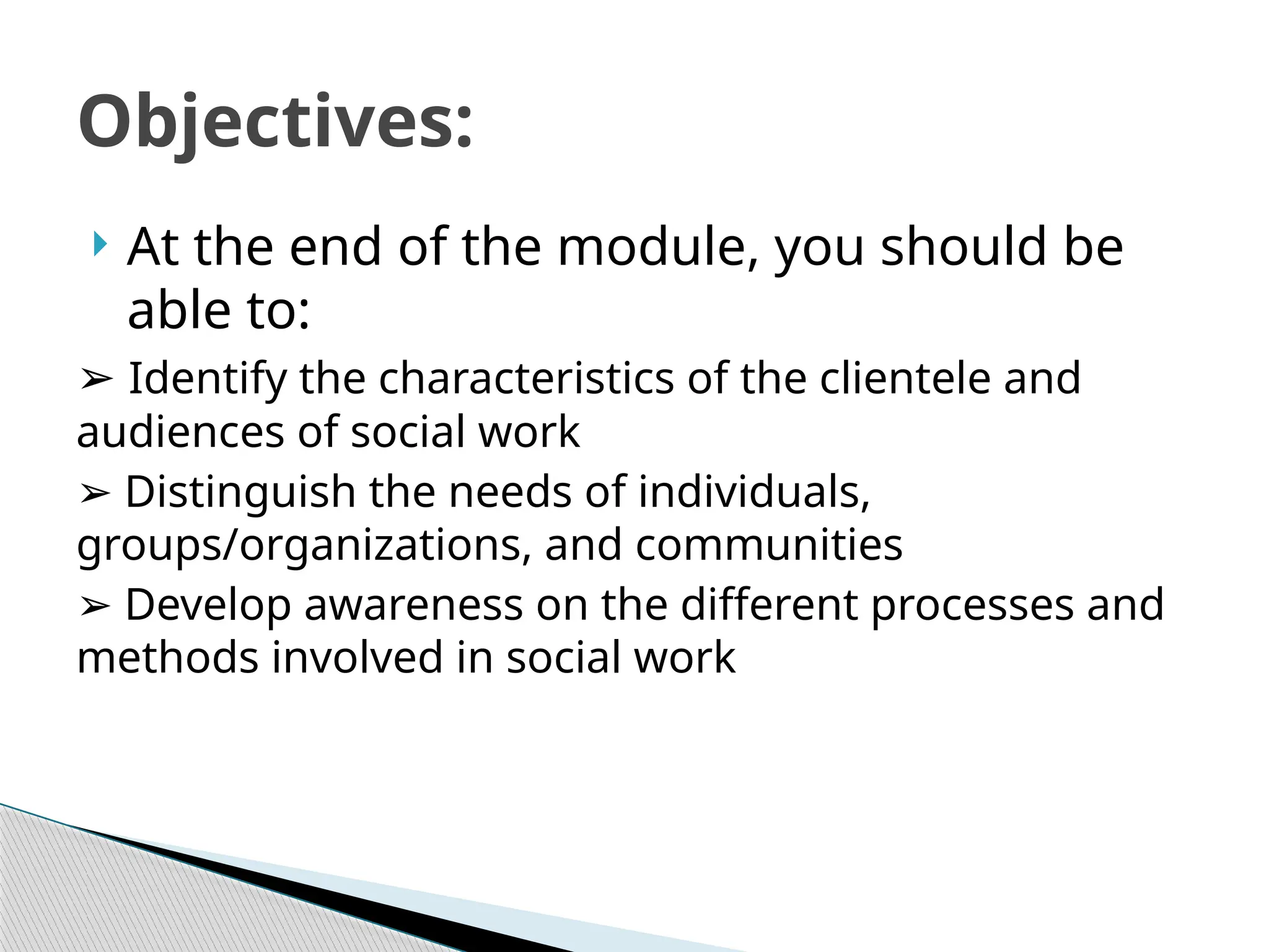 Core of Social Work presentation power point | PPTX