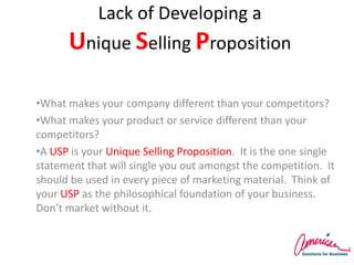 You must do both to maximize success</li></li></ul><li>Failure to have a Customer Centric B2B Marketing Message<br /><ul><...