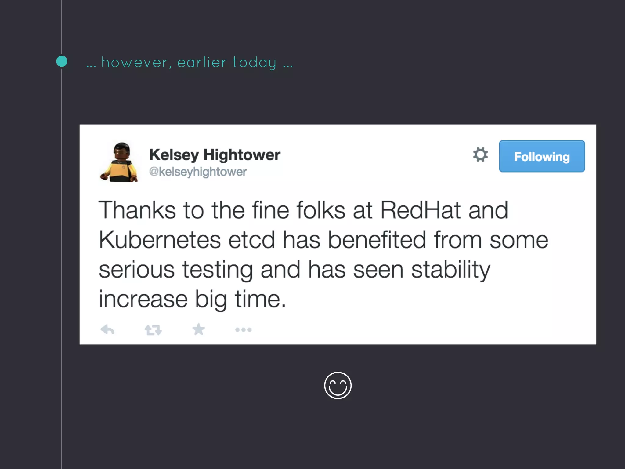 … however, earlier today ...
 