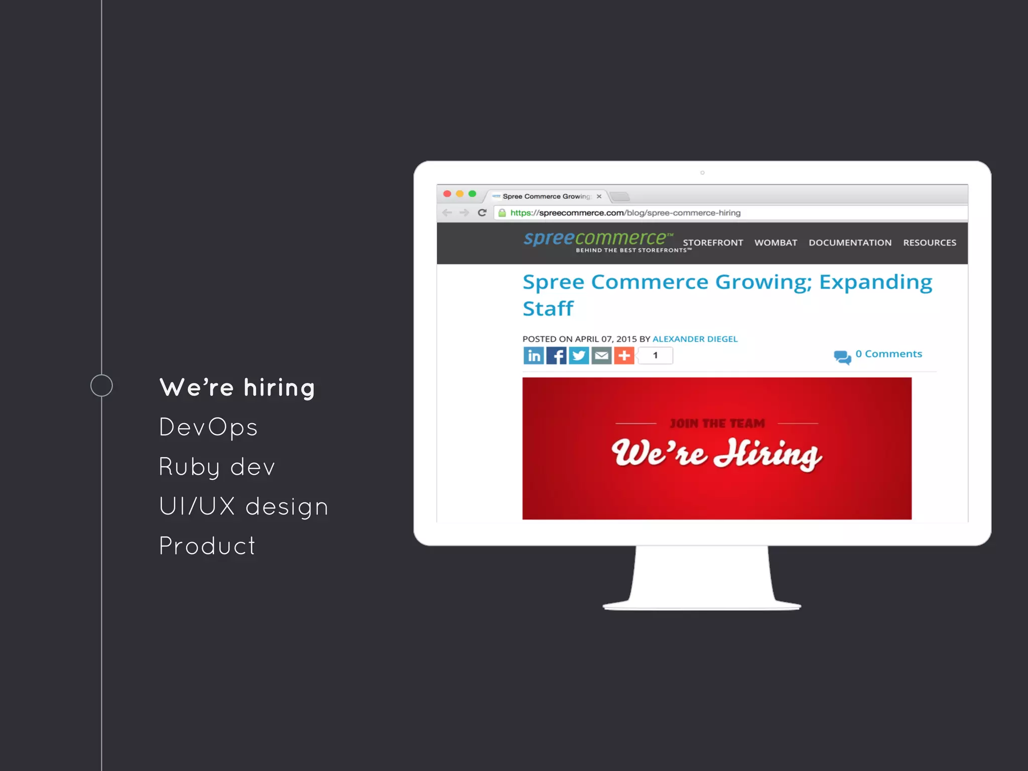 Place your screenshot here
We’re hiring
DevOps
Ruby dev
UI/UX design
Product
 