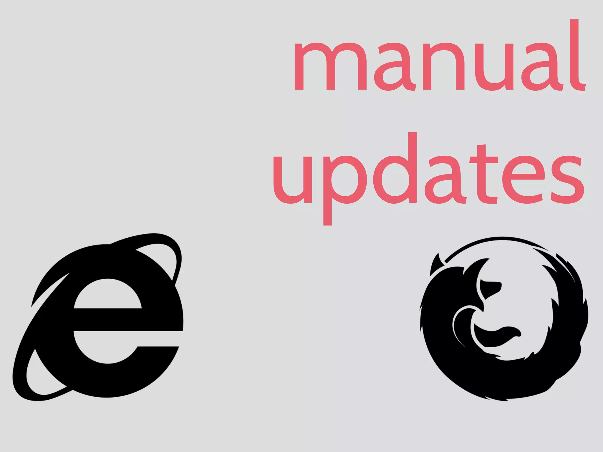 manual
updates
 