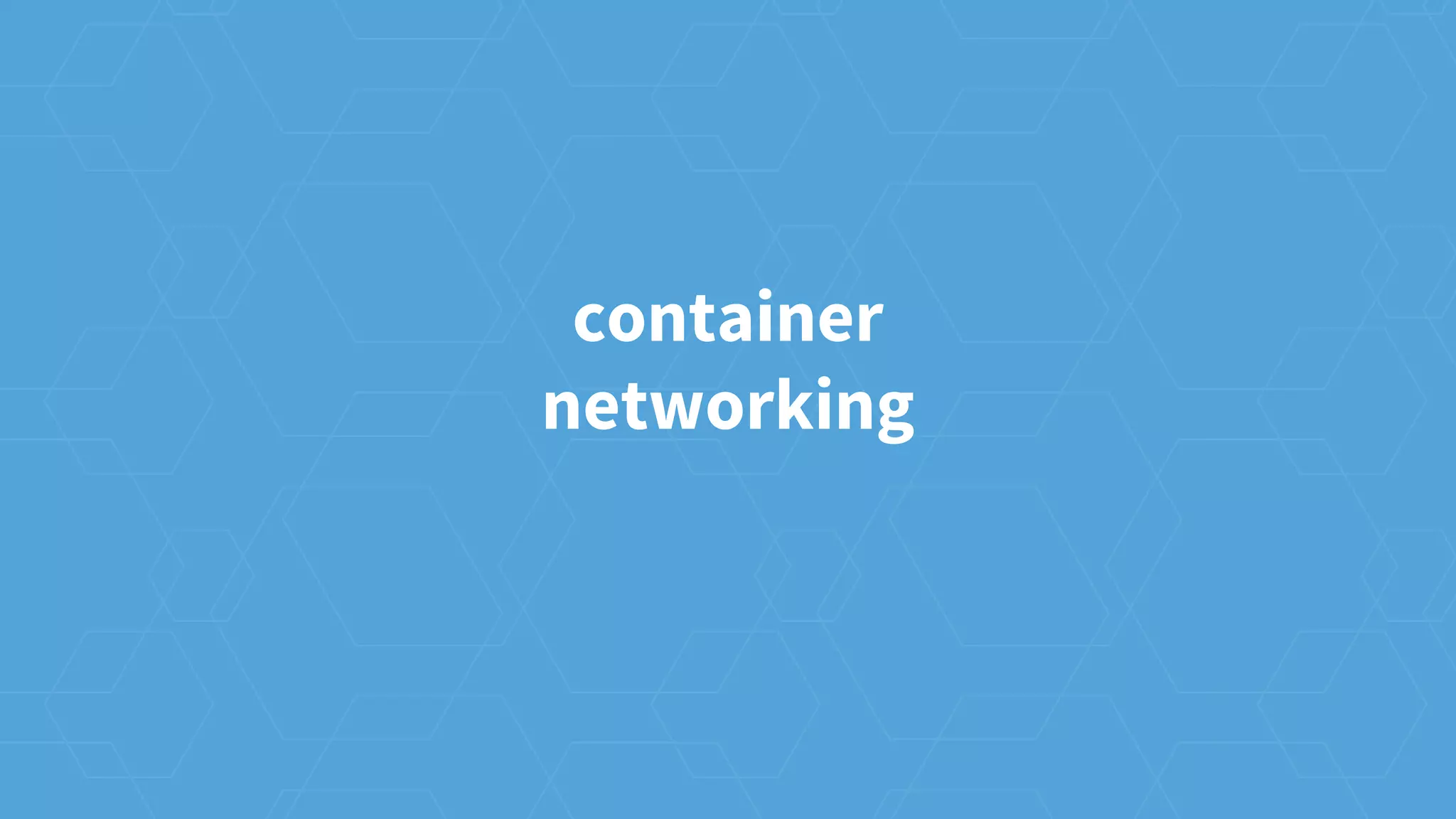 container
networking
 