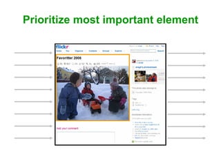 Prioritize most important element 