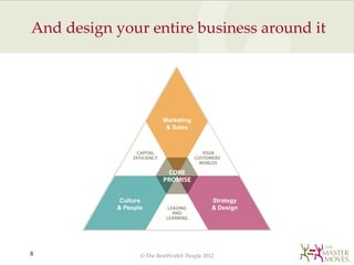 And design your entire business around it




8              © The BestWork® People 2012
 
