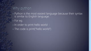 Core python.pptx | Programming Languages | Computing