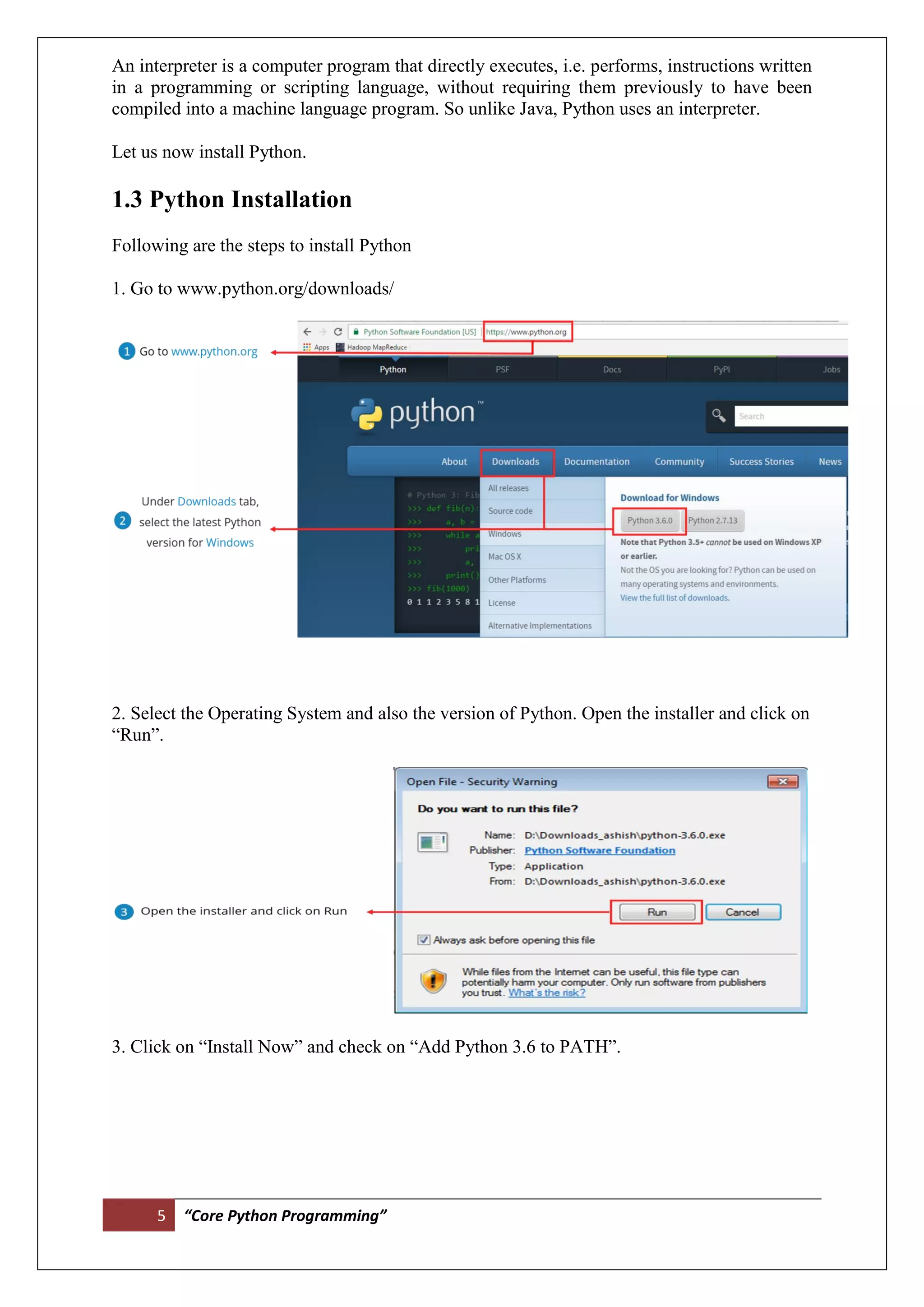 Core python programming tutorial | PDF