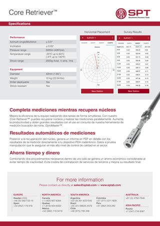medición de trayectoria Core retriever GyroMaster | PDF