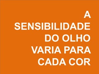 WITTGENSTEIN (1889-1A95 1) 
SENSIBILIDADE 
A conceitoconstruídoquedepen 
DO coré um 
OLHO 
dedalinguagem 
- Quantas cores existem? 
- 
Quantasvocêconsegueidentifi 
car? 
VARIA PARA 
CADA COR 
 