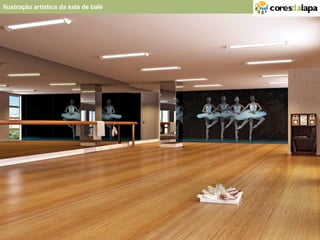                                                                                                                                                                                                                       Ilustração artística da sala de balé  