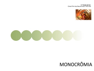 >> Teoria da Cor  Cores Primárias Secundárias e Terciárias MONOCRÔMIA 