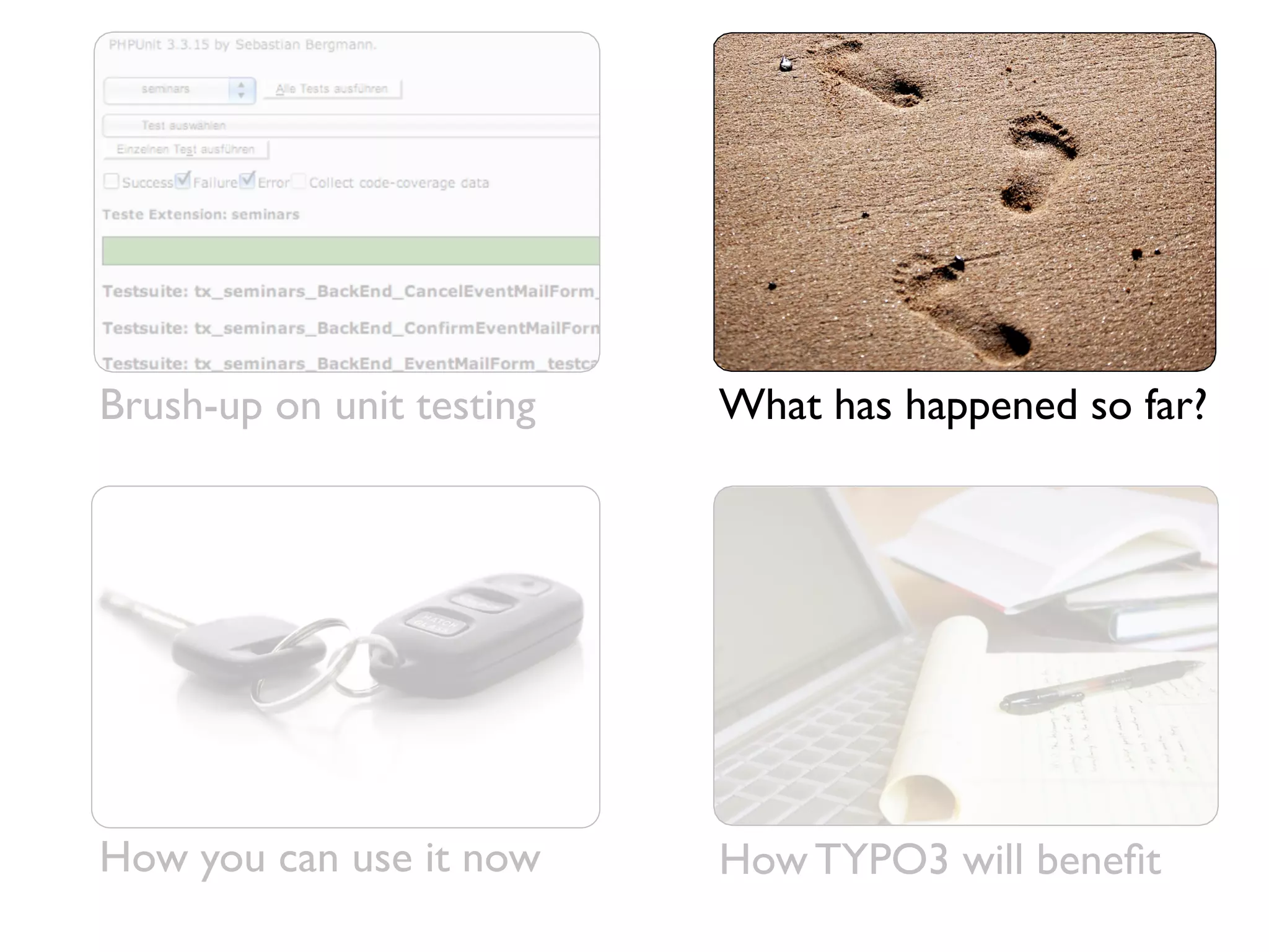 Unit testing for the TYPO3 4.x core