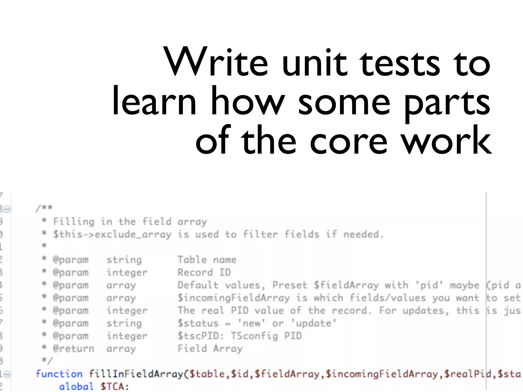 Unit testing for the TYPO3 4.x core