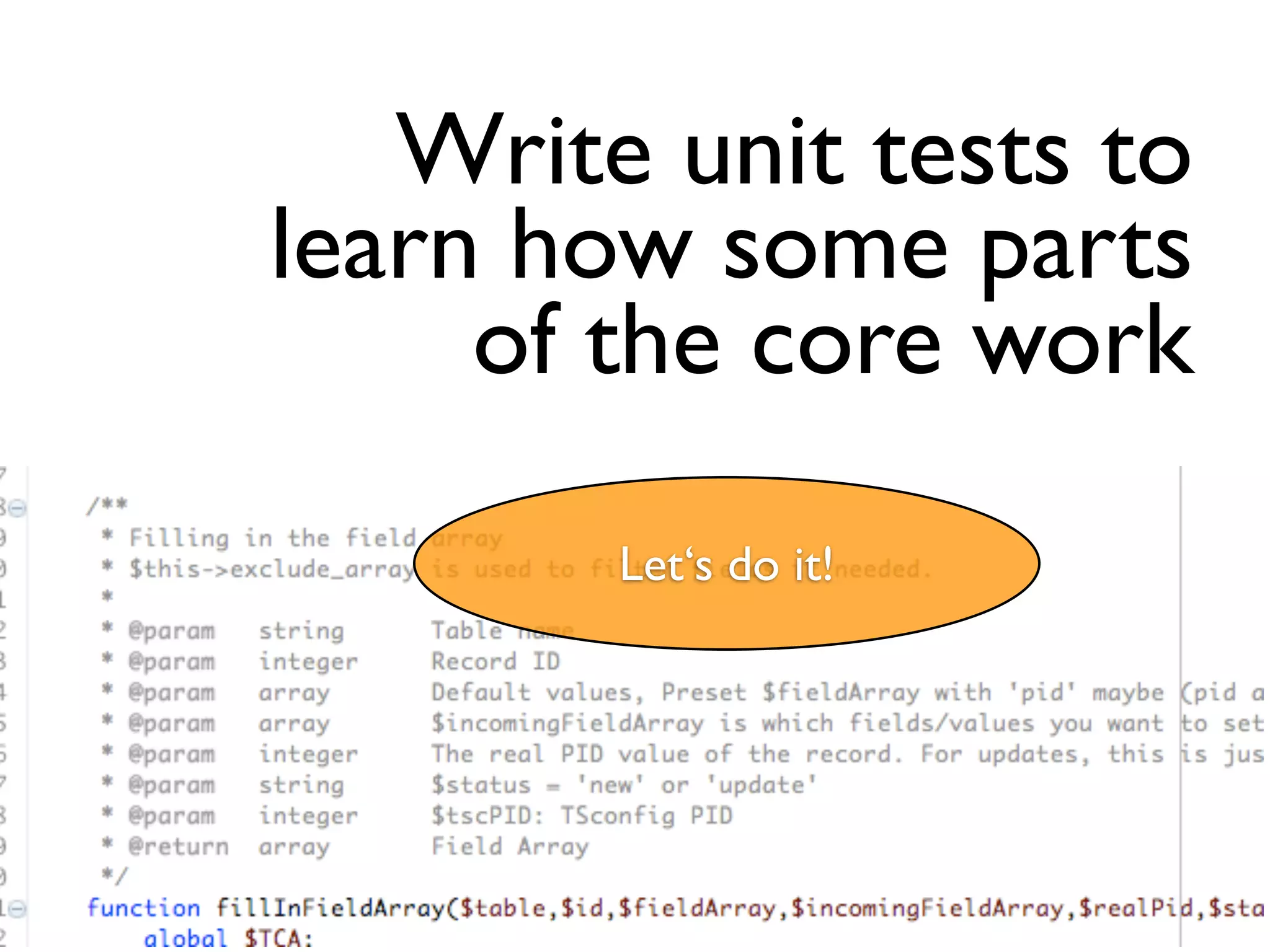 Unit testing for the TYPO3 4.x core