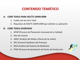Core Tools Slide Core Tools Presentación.ppt
