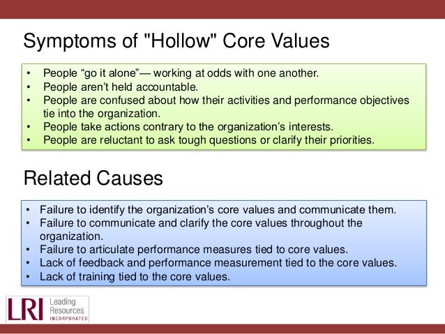 company core values