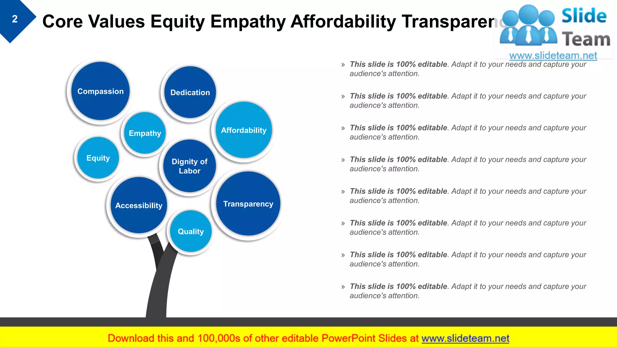 Core Values Compassion Empathy Transparency Dedication Accessibility | PPT