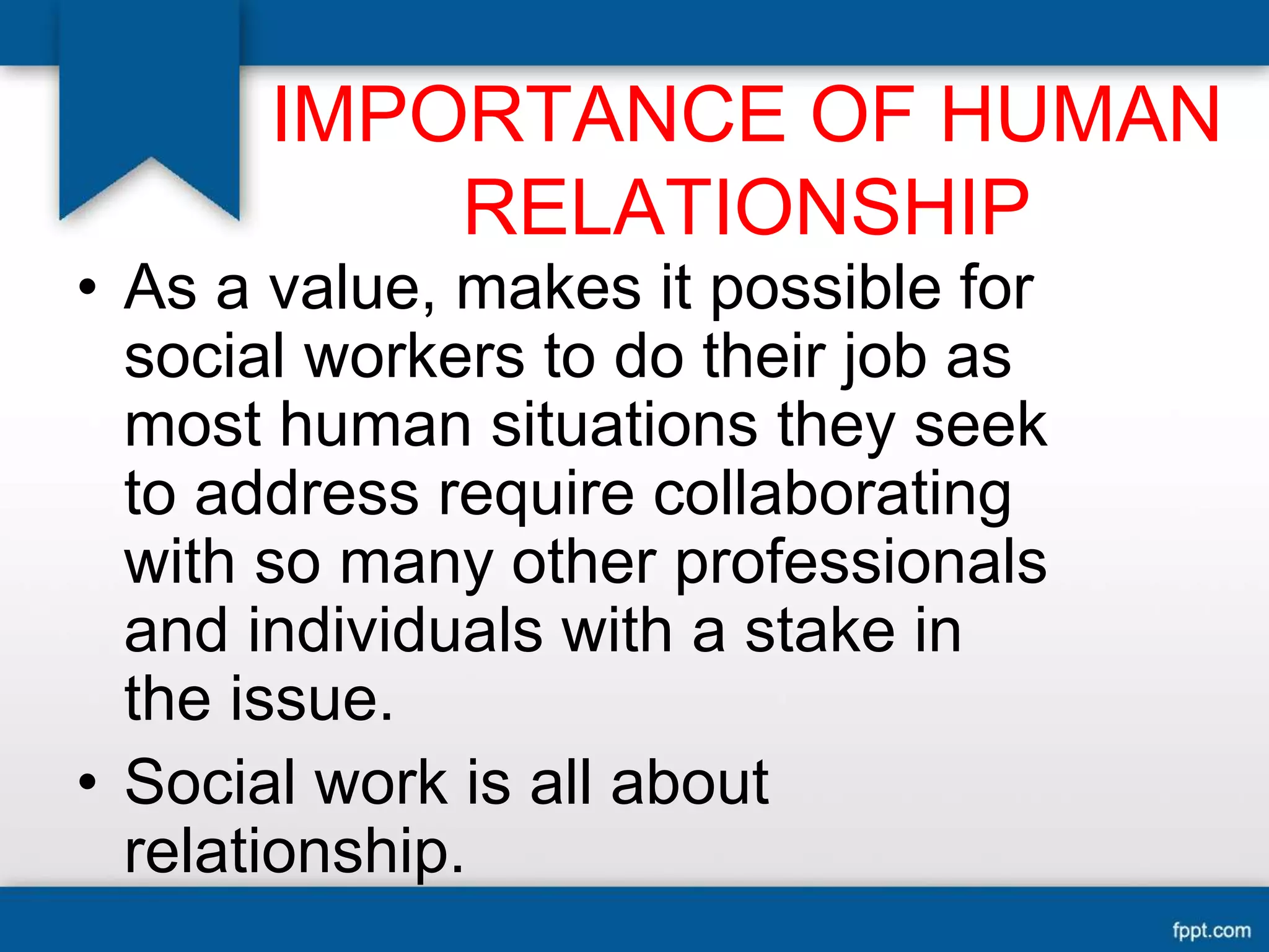 Core values of social work pptx