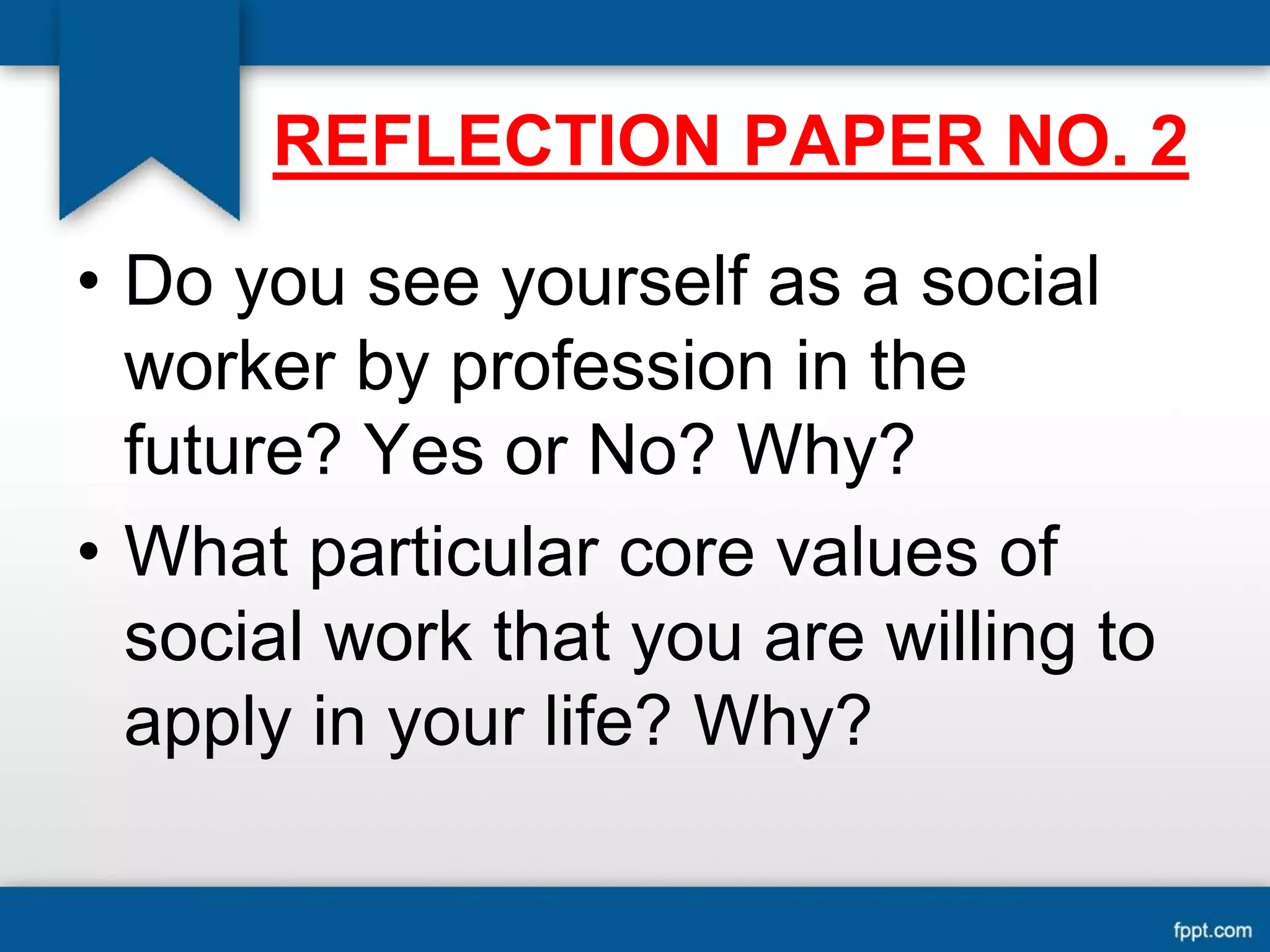 Core values of social work pptx