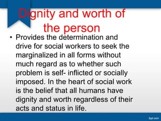 Core values of social work | PPTX
