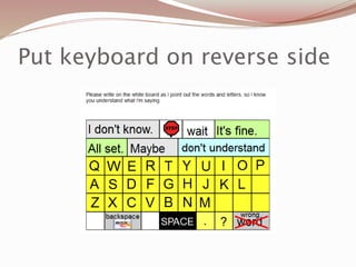 Put keyboard on reverse side
 