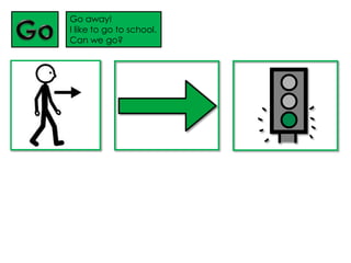 Go away!
I like to go to school.
Can we go?
 