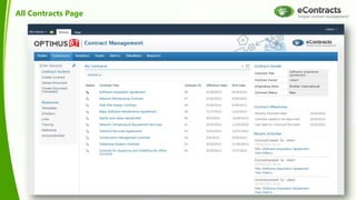 All Contracts Page
 