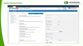 Create Contract Form
 