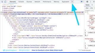@sophiegibson #BrightonSEO How to Conduct a Core Web Vitals Audit
 