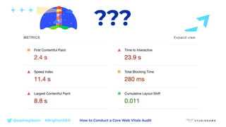 @sophiegibson #BrightonSEO How to Conduct a Core Web Vitals Audit
???
 