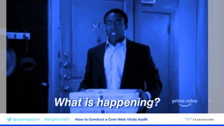 @sophiegibson #BrightonSEO How to Conduct a Core Web Vitals Audit
What is happening?
 