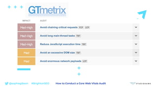 @sophiegibson #BrightonSEO How to Conduct a Core Web Vitals Audit
 